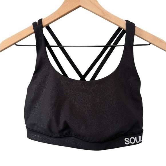lululemon athletica Other - Lululemon SoulCycle Energy Bra Shine – Strappy Black Sports Bra – Sz 8